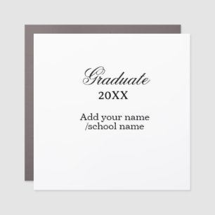 Simple graduation congratulations minimal add clas car magnet