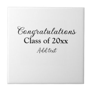 Simple graduation congratulations minimal add clas ceramic tile
