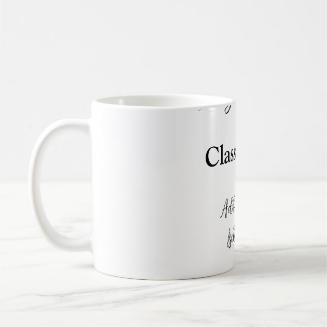 Simple graduation congratulations minimal add clas coffee mug (Left)