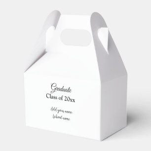 Simple graduation congratulations minimal add clas favor boxes
