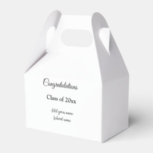 Simple graduation congratulations minimal add clas favor boxes