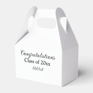Simple graduation congratulations minimal add clas favor boxes