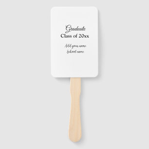 Simple graduation congratulations minimal add clas hand fan