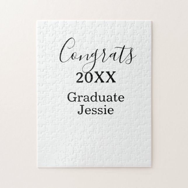Simple graduation congratulations minimal add clas jigsaw puzzle (Vertical)