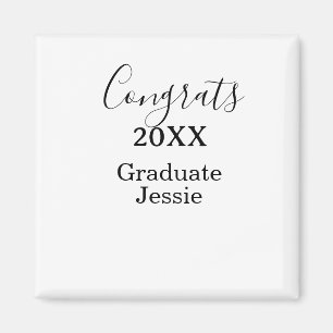 Simple graduation congratulations minimal add clas magnet