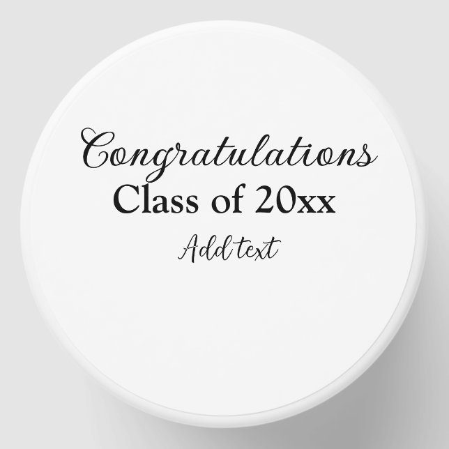 Simple graduation congratulations minimal add clas mini candle favors (Front)