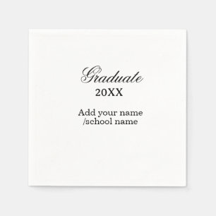 Simple graduation congratulations minimal add clas napkins