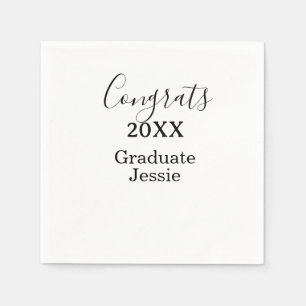 Simple graduation congratulations minimal add clas napkins