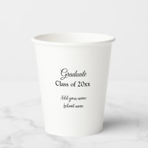Simple graduation congratulations minimal add clas paper cups