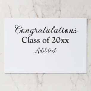 Simple graduation congratulations minimal add clas paper pad