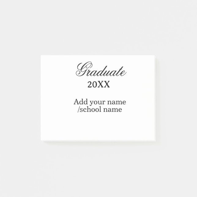 Simple graduation congratulations minimal add clas post-it notes (Front)