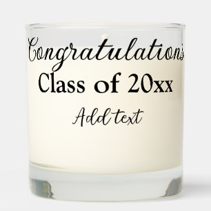 Simple graduation congratulations minimal add clas scented candle