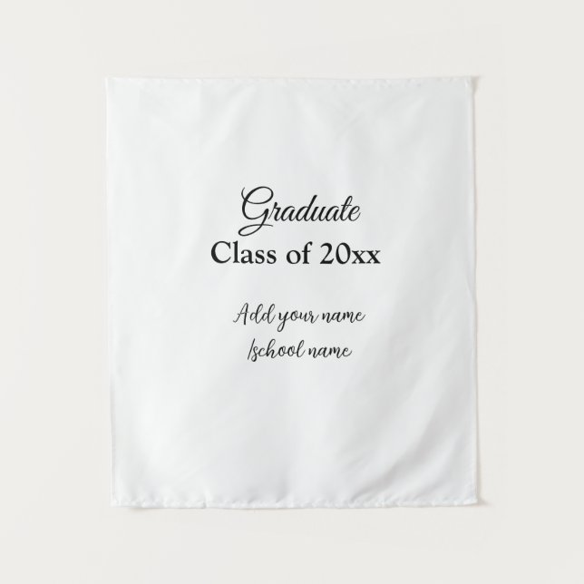 Simple graduation congratulations minimal add clas tapestry (Front)