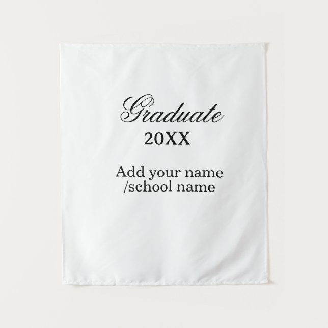 Simple graduation congratulations minimal add clas tapestry (Front)