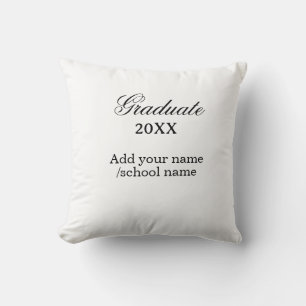 Simple graduation congratulations minimal add clas throw pillow