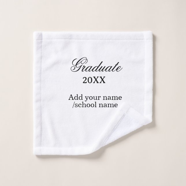 Simple graduation congratulations minimal add clas wash cloth (Wash Cloth)