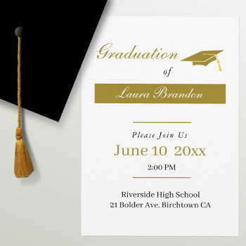Simple Graduation Invitation by studioart at Zazzle