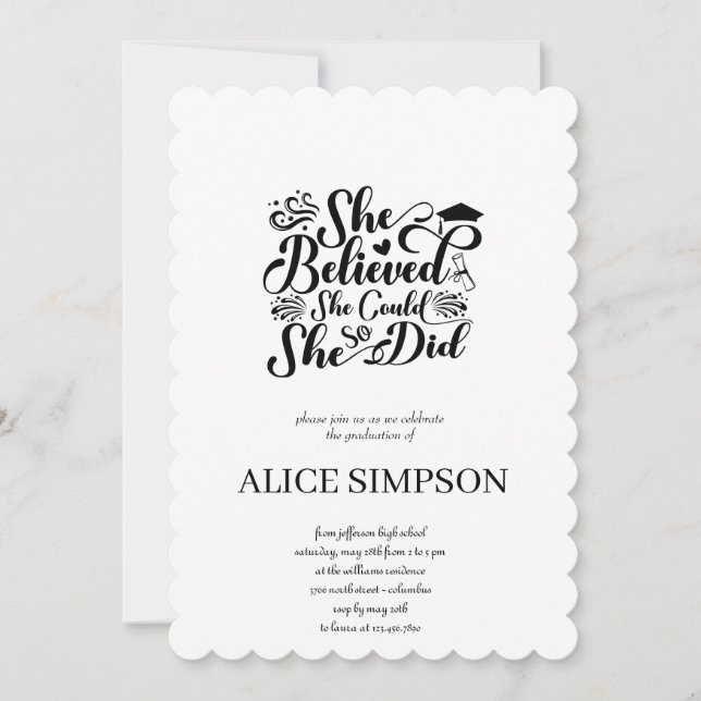 Simple  Graduation  Invitation (Front)