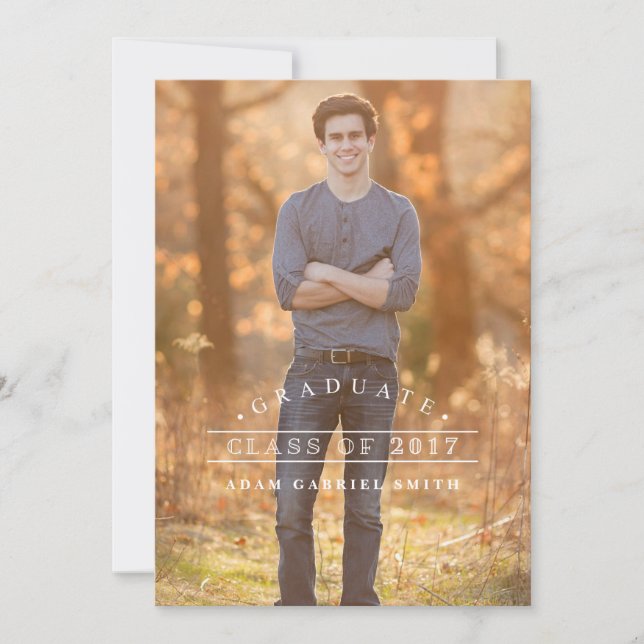 Simple Graduation Invitations | Class of 2017 (Front)
