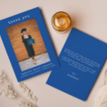 Simple Graduation Minimalist Photo Thank You  Note Card<br><div class="desc">This graduation thank you card features a simple typewriter text and photo.  The photo is for placement purposes only and can be customized with any photo.  All text on the front and back of the card can be customized with any wording of your choice.  #graduationthankyou #graduate</div>