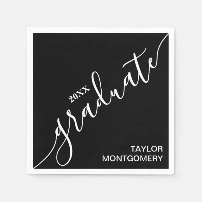 Simple Graduation Party Napkins (Front)