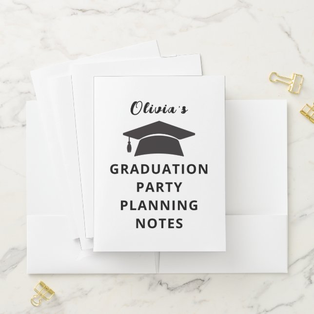 Simple Graduation Party Planning Pocket Folder (In Situ)