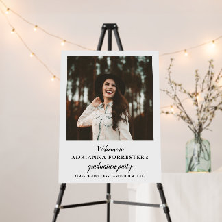Simple Graduation Party Welcome Sign | Photo