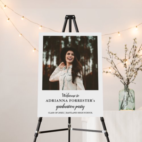 Simple Graduation Party Welcome Sign  Photo