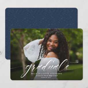 Simple graduation photo announcement