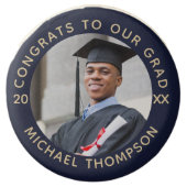 Simple Graduation Photo Class Year Personalized Chocolate Covered Oreo (Front)