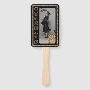 Simple Graduation Photo Hand Fan Custom Grad