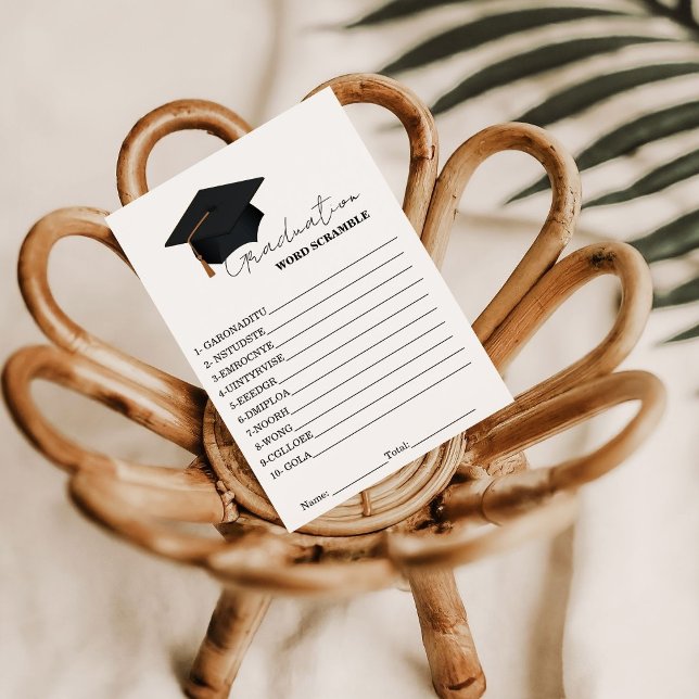 Simple  graduation scramble word graduation  game enclosure card (Creator Uploaded)
