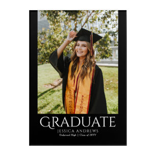 Simple Graduation Stylish Modern Graduate Photo Acrylic Print