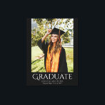 Simple Graduation Stylish Modern Graduate Photo Canvas Print<br><div class="desc">Simple Graduation Stylish Modern Script Graduate Party Photo Canvas Print features your favorite grad photo above the elegant yet simple text "Graduate" in modern calligraphy script typography. Designed by Evco Studio www.zazzle.com/store/evcostudio</div>