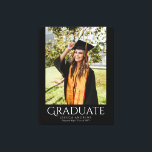 Simple Graduation Stylish Modern Graduate Photo Canvas Print<br><div class="desc">Simple Graduation Stylish Modern Script Graduate Party Photo Canvas Print features your favorite grad photo above the elegant yet simple text "Graduate" in modern calligraphy script typography. Designed by Evco Studio www.zazzle.com/store/evcostudio</div>
