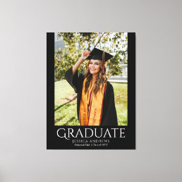 Simple Graduation Stylish Modern Graduate Photo Canvas Print