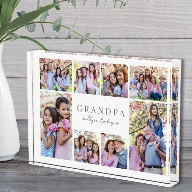 Simple Grandpa Photo Collage Block (Simple Grandpa Photo Collage)