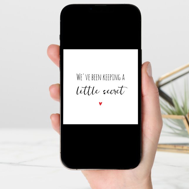 Simple Grandparents Pregnancy Announcement Card (Front Digital)