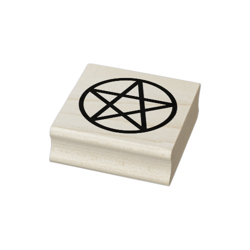 Simple Graphic Pentacle Rubber Stamp