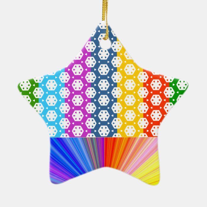 Simple Graphics   Exotic Happy Patterns Christmas Tree Ornament