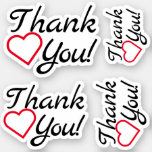 [ Thumbnail: Simple, Grateful "Thank You!" Stickers ]