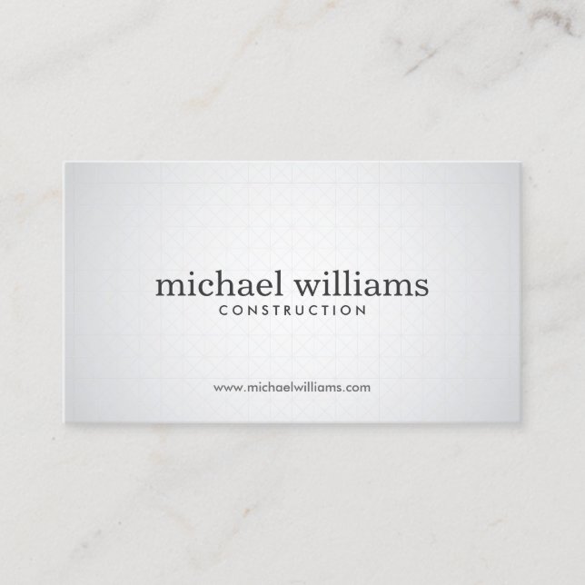 Simple Gray and Black Modern Minimal  Business Card (Front)
