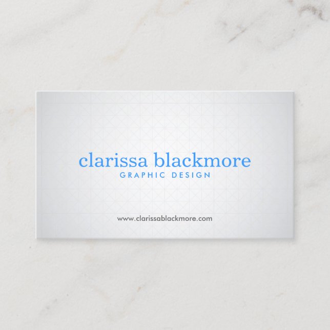 Simple Gray and Blue Modern Minimal Business Card (Front)