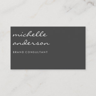 Simple Gray and Pink with White Border Business Card