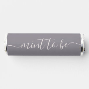 Simple Gray and Silver "Mint to Be" Favor Label