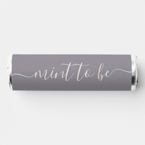 Simple Gray and Silver Mint to Be Favor Label