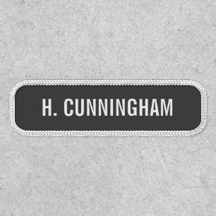 Simple Gray and White Name Patch