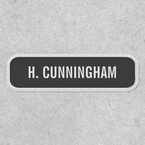Simple Gray and White Name Patch