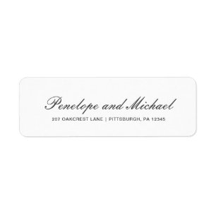 Simple Gray and White Wedding Address Labels