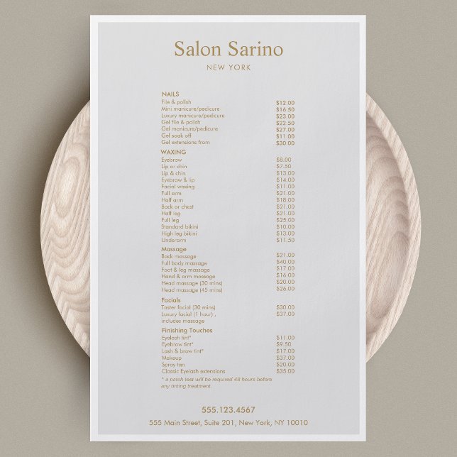 Simple Gray Beauty Salon Service Menu Flyer (Creator Uploaded)